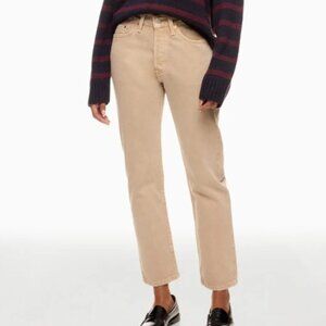 LEVIS: BROWN 501JEANS
